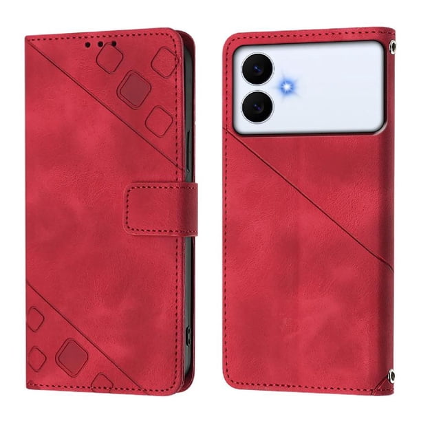 Funda Cartera para Samsung Galaxy S26 Edge con Soporte y Ranuras, Resistente a Golpes y Rayones Rojo