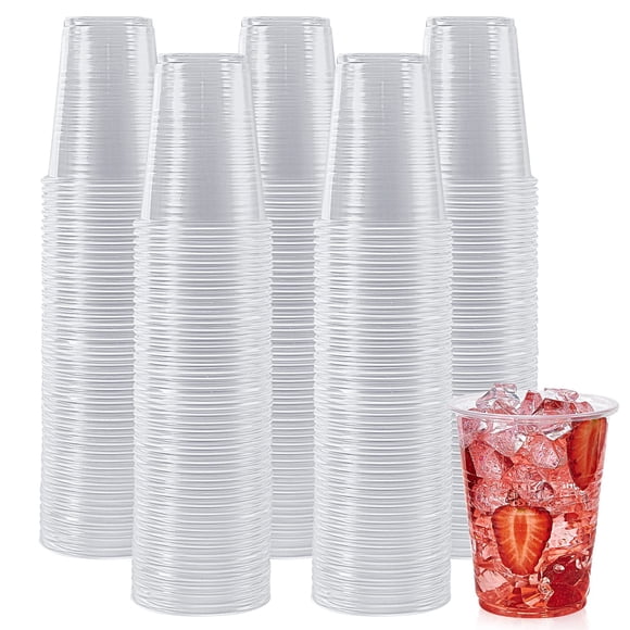 Vasos de plástico Lilymicky, 7 oz (200 ml), transparentes, desechables, 500 unidades
