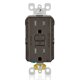 thumbnail image 1 of Outlet Leviton de 15 amperios, autocomprobación, resistente a manipulaciones, con LED marrón, 1 of 7