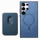 thumbnail image 1 of Funda de Cuero Magnética con Tarjetero para Samsung Galaxy S25 Ultra Cubierta Delgada Azul, 1 of 5