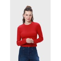 Fashionspark - Polera Mujer Botones Rojo