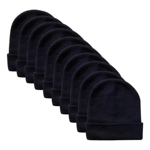 Mercadoideas - Gorro Beanie Azul Escolar Pack 12