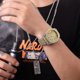 thumbnail image 5 of Reloj HUNRUY Hip Hop Iced-Out Bling Diamond Luxury para hombre, 5 of 7