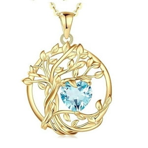 Collar Heshpaws Tree Of Life Birthstone Necklace