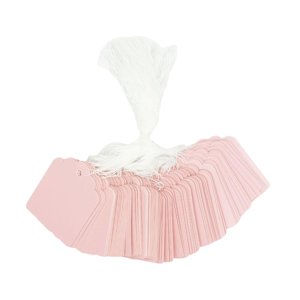 Bothyi - 100 Etiquetas De Regalo Con Cordón, Etiquetas De Precio Diy Para Embalaje De Equipaje, Graduación, Color Rosa