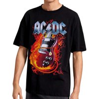 Fanshirt - Polera Estampada Ac Dc Guitarra En Llamas Rock