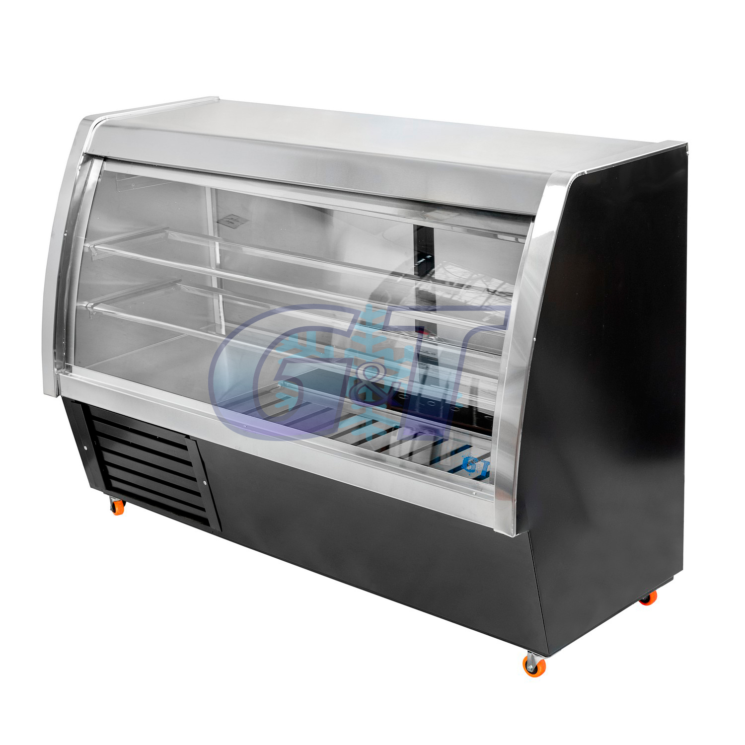 Vitrina Refrigerada Vidrio Semi Curvo 1Mt 50Cms G&T Refrigeración
