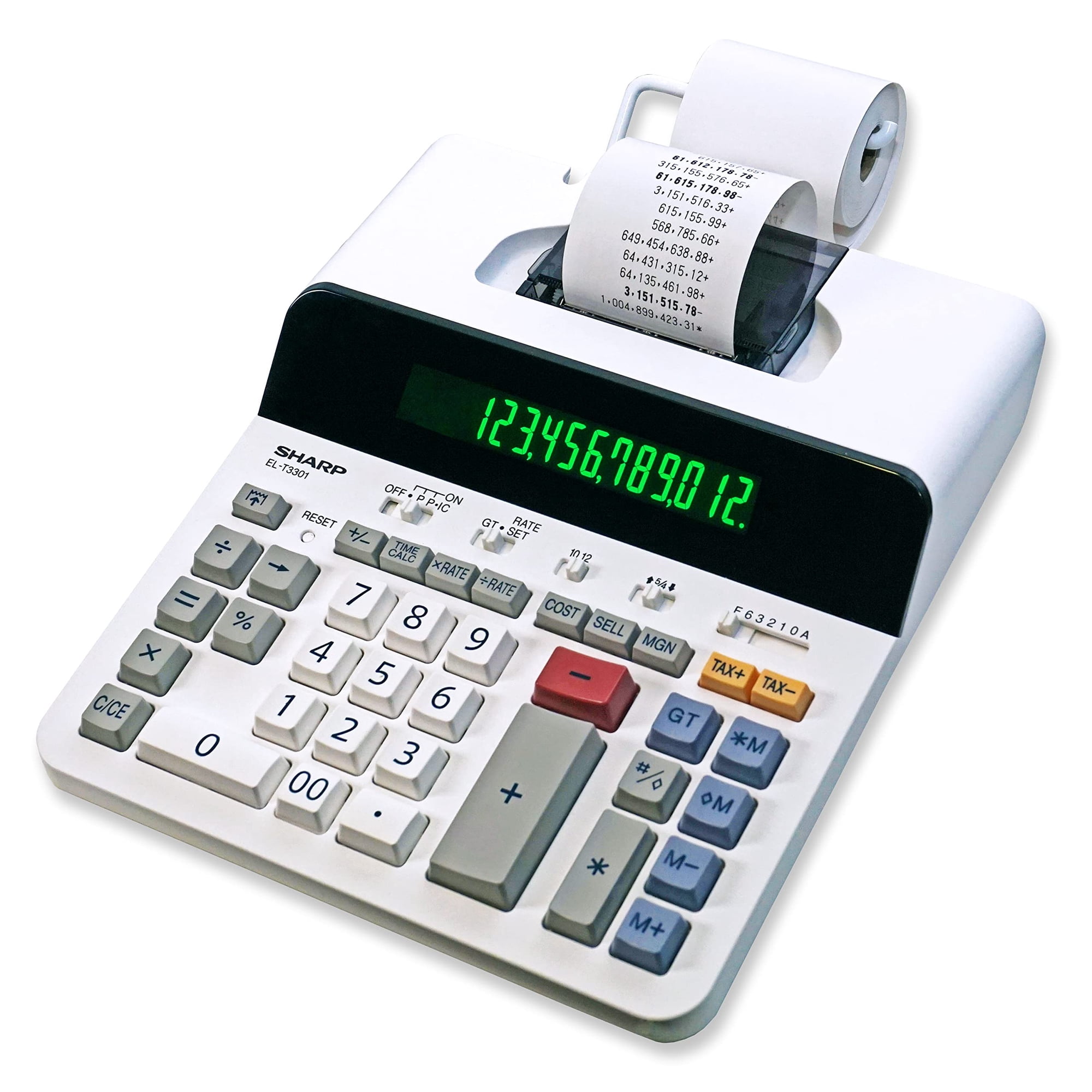 Calculadora Impresora Sharp Elt3301 De 12 Dígitos Con Opción De 10 Dígitos