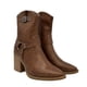 thumbnail image 2 of Bota Cowboy para Mujer Color Café con Hebilla y Aros, 2 of 5