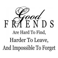 Rienda Libre Graphics - Decomural Good Friends Hard To Find Ws-15964