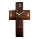 thumbnail image 2 of Reloj De Pared Moderno, Pequeño, Silencioso, Sin Tictac, Para Sala De Estar, Oficina, Regalo, Marrón Oscuro, 2 of 3