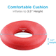 thumbnail image 3 of Cojin Asiento Inflable De Goma Hemorroides Post Operatorio Rojo, 3 of 3