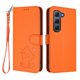 thumbnail image 1 of Infinix HOT 60 PRO 4G Funda Billetera con Estampado de Gato, Naranja, 1 of 6
