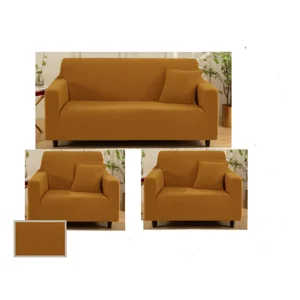 Casadeliacl - Funda Para Sillón Kit 3+1+1 Cuerpos Diseño Tipo (T) Tfi Tipo T / Dorado