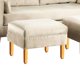 thumbnail image 4 of Sofá Sky 2 Cuerpos Más 2 Pouf Felpa Beige, 4 of 5