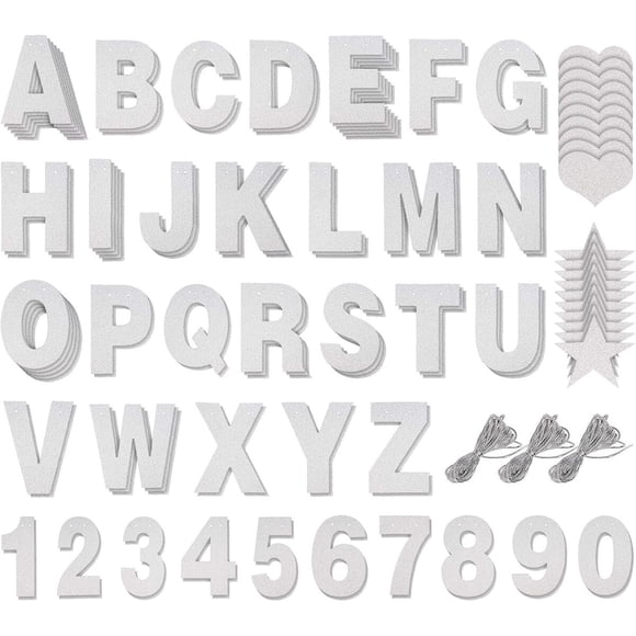 Kit Banner Felicitaciones Letras Glitter Plata