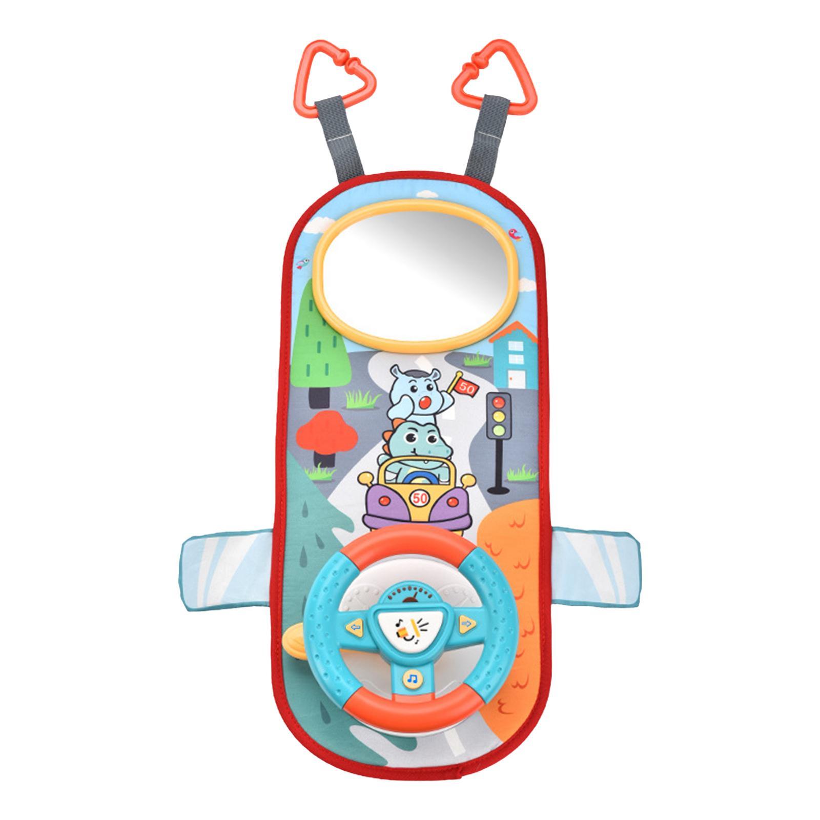 Bothyi - Volante De Conducción De Simulación Divertido Juguete Interactivo Alto Para Niños Bebés Azul Claro Rojo