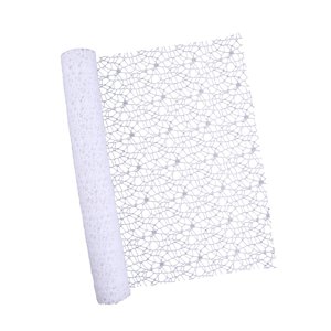 Magideal - Papel De Regalo De Malla De Red Jacquard Para Flores, Paquete De Regalo, Papel De Regalo Floral Calado, Envoltorio Floral Para Regalos De Aniversario Blanco