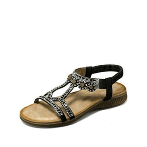 Sandalia Plana Comfort Pedrería Mujer Weide Js77