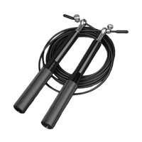 Ioensy - Jump Rope Ajustable Sin Deslizar La Cuerda De Omisión Para Fitness Al Aire Libre Negro