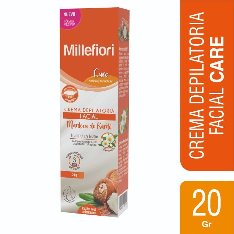 Crema Depilatoria Para Rostro Piel Sensible 25 g Millefiori