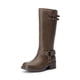 thumbnail image 1 of Botas hasta la rodilla DREAM PAIRS para mujer con punta cuadrada y tacón bajo, 1 of 9