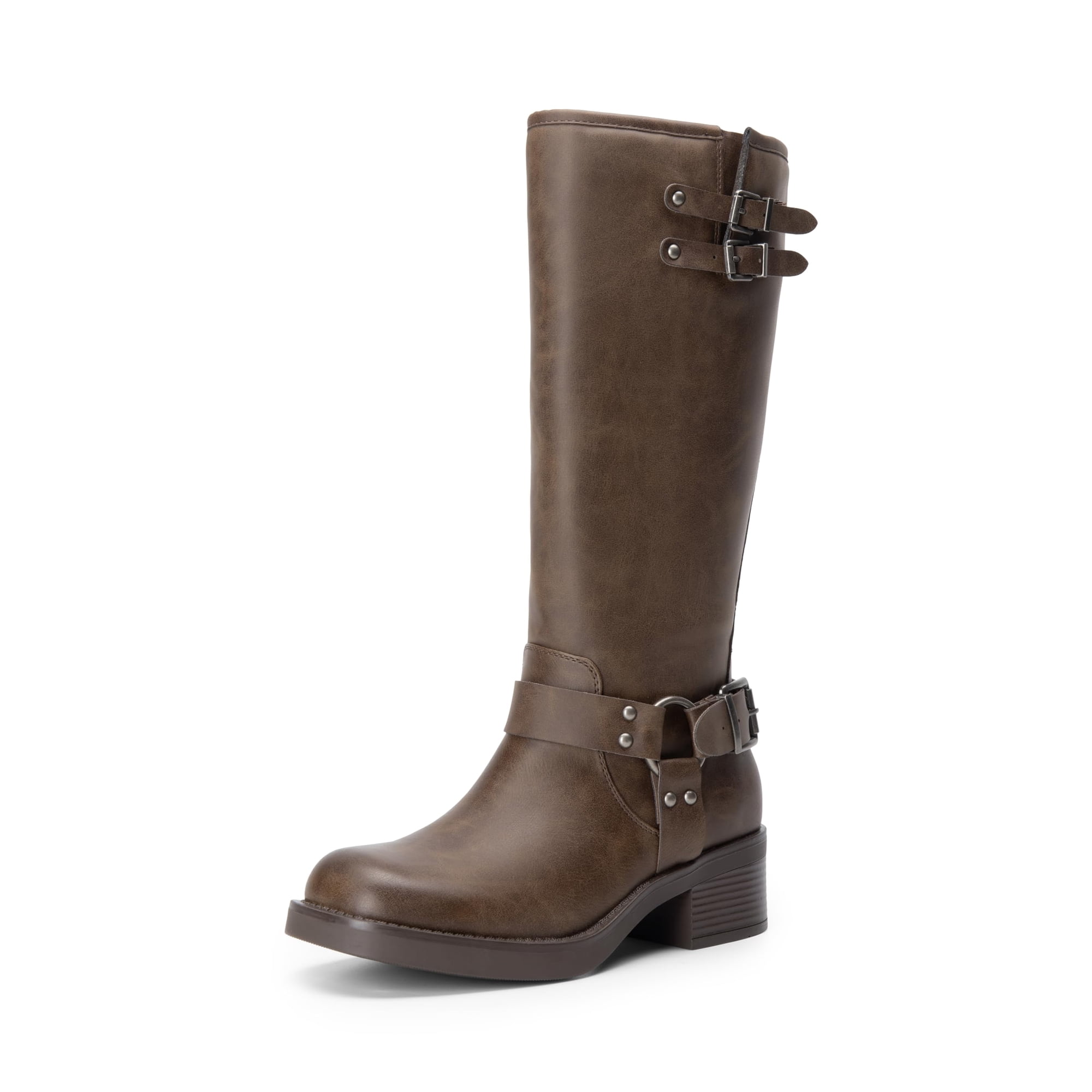 Botas Hasta La Rodilla Dream Pairs Para Mujer Con Punta Cuadrada Y Tacón Bajo
