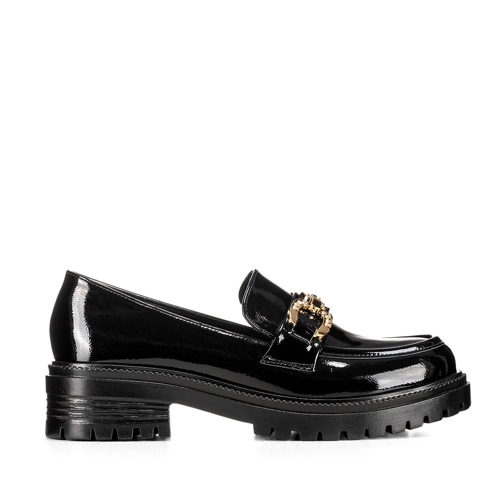 Mocasin Negro Formal Mujer Weide Jn20-2