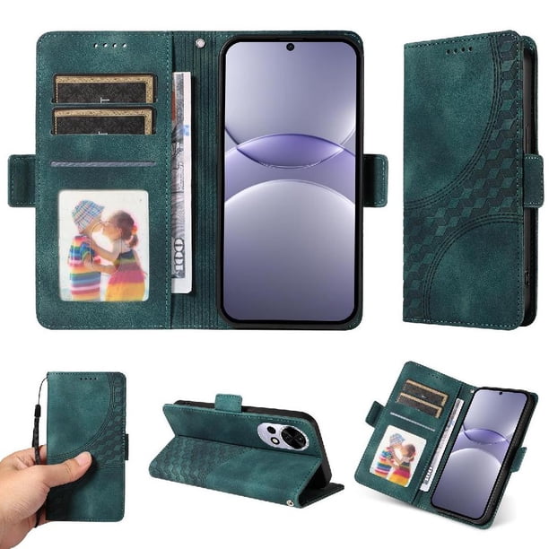 Carcasa FOXDOCK Huawei Nova 14 de cuero PU, diseño acolchado clásico, protección contra caídas y rayones