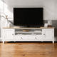 thumbnail image 1 of Rack TV "Rustic Luxury" Mueble de Televisión de Madera - Blanco - 150x40x65 cm, 1 of 3