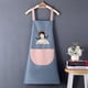 thumbnail image 1 of Waterproof And Oil-proof Cartoon Girl Print Apron, New Kitchen Home Cooking Transparent Waist Overalls, 1 of 5