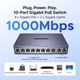thumbnail image 2 of Switch Ethernet UGREEN de 10 Puertos PoE+ 60W con 2 Puertos Gigabit Uplink, 2 of 8