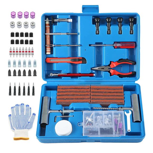 Kit de reparación de neumáticos TILIBOTE 117 piezas – Uso intensivo