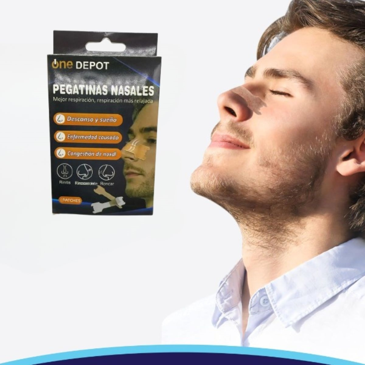 Genérico - Tiras Nasales Antirronquidos Resfriados Alergias 8 Pack Jhn