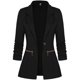 thumbnail image 1 of Blazer de mujer Genhoo elástico de manga larga, 1 of 3