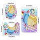 thumbnail image 3 of Perros en el Espacio Juego de 3 alfombras de baño de coral fleece: tapete de baño + alfombra de inodoro en forma de U + funda de tapa de inodoro en forma de O, 3 of 6