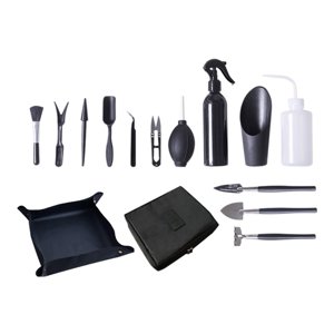 Magideal - Juego De 14 Herramientas De Trasplante De Mano Suculentas Para Cactus, Plantas De Interior, Herramientas De Bonsái De Acero Inoxidable, Accesorios De