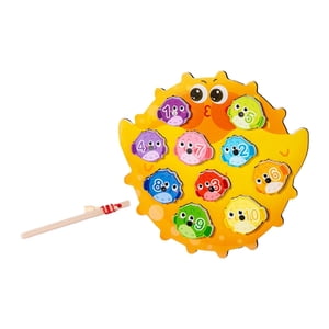 Bothyi - Juguetes De Madera Juego De Pesca Clasificación De Colores Montessori Para Niños Regalos De Fiesta De Bebé Pez Globo