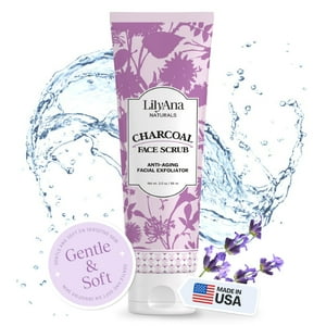 Lilyana Naturals - Exfoliante Facial Charcoal Con Lavanda Y Árbol De Té 90 Ml