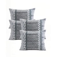 Genérico - Juego De 4 Fundas De Cojin 45Cmx45Cm Empalme Rombo 5
