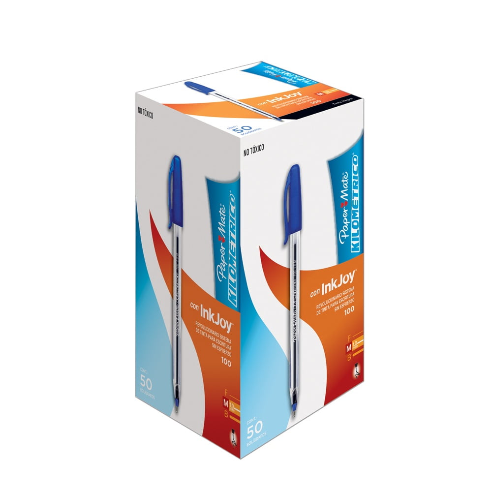 Lápiz Bolígrafo Paper Mate Kilometrico Inkjoy Azul X50ud