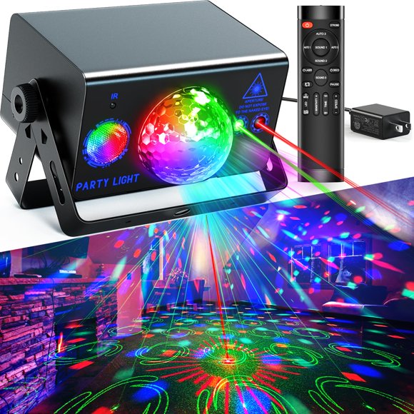 Party Lights Caivimvn Disco Light DJ activado por sonido con mando a distancia