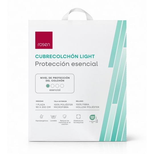 Cubrecolchón Light 1 Plaza 100% Poliéster Rosen