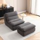 thumbnail image 1 of Silla de bolsa de frijol de 32" con otomano, sillas de salón grandes para adultos, sofá perezoso tapizado tapiceado para la sala de estar, 1 of 5
