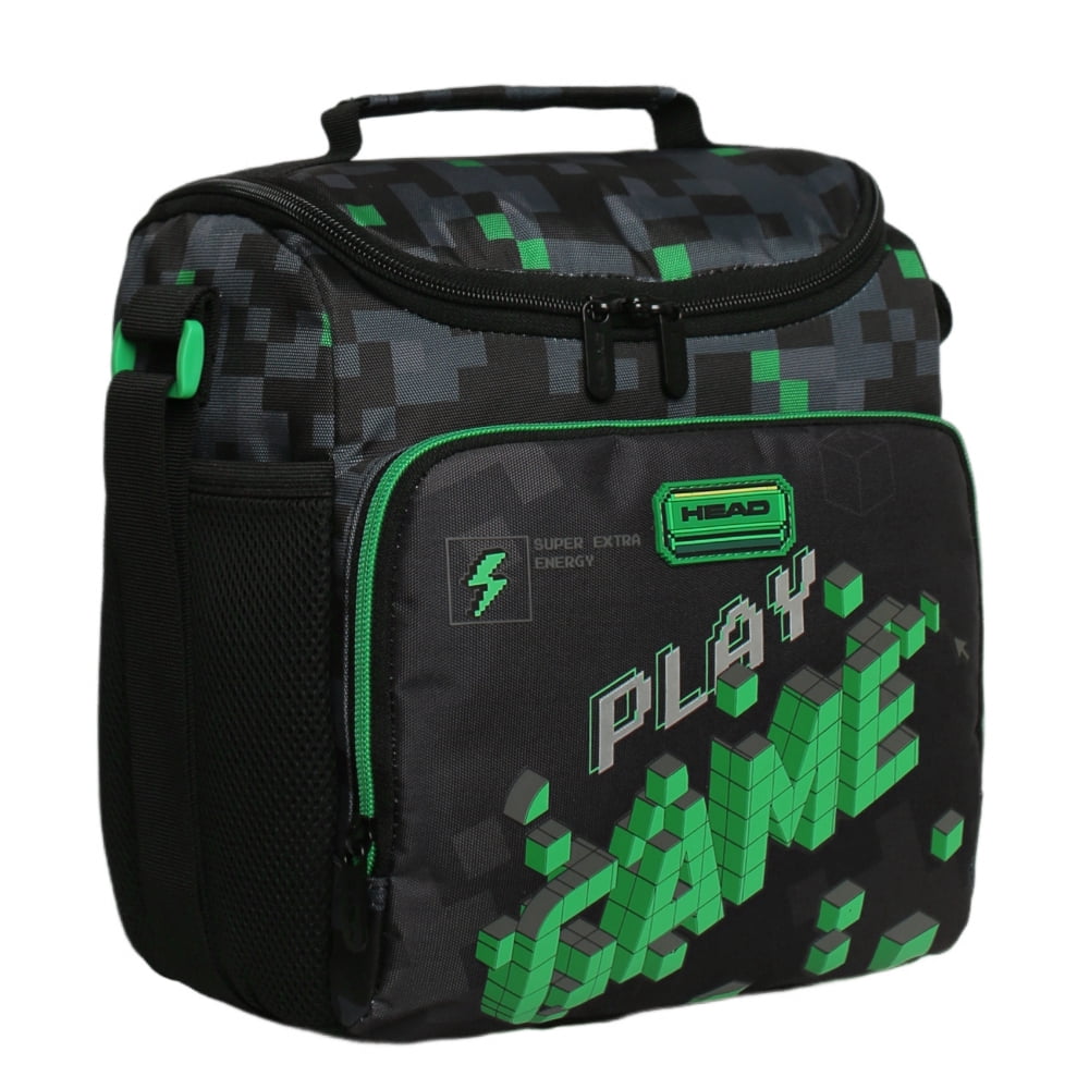 Lonchera Térmica Hombre Snack Gamer Negra Verde Head