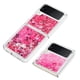 thumbnail image 3 of Funda Para Sansung Galaxy Z Flip 4 Con Brillo Líquido, Protección Completa Y Soporte De Anillo Giratorio, 3 of 4