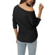 thumbnail image 3 of INSPIRE CHIC Suéter de Mujer con Cuello en V de Punto Waffle de Manga Larga Suelto Casual Ligero L Negro, 3 of 6
