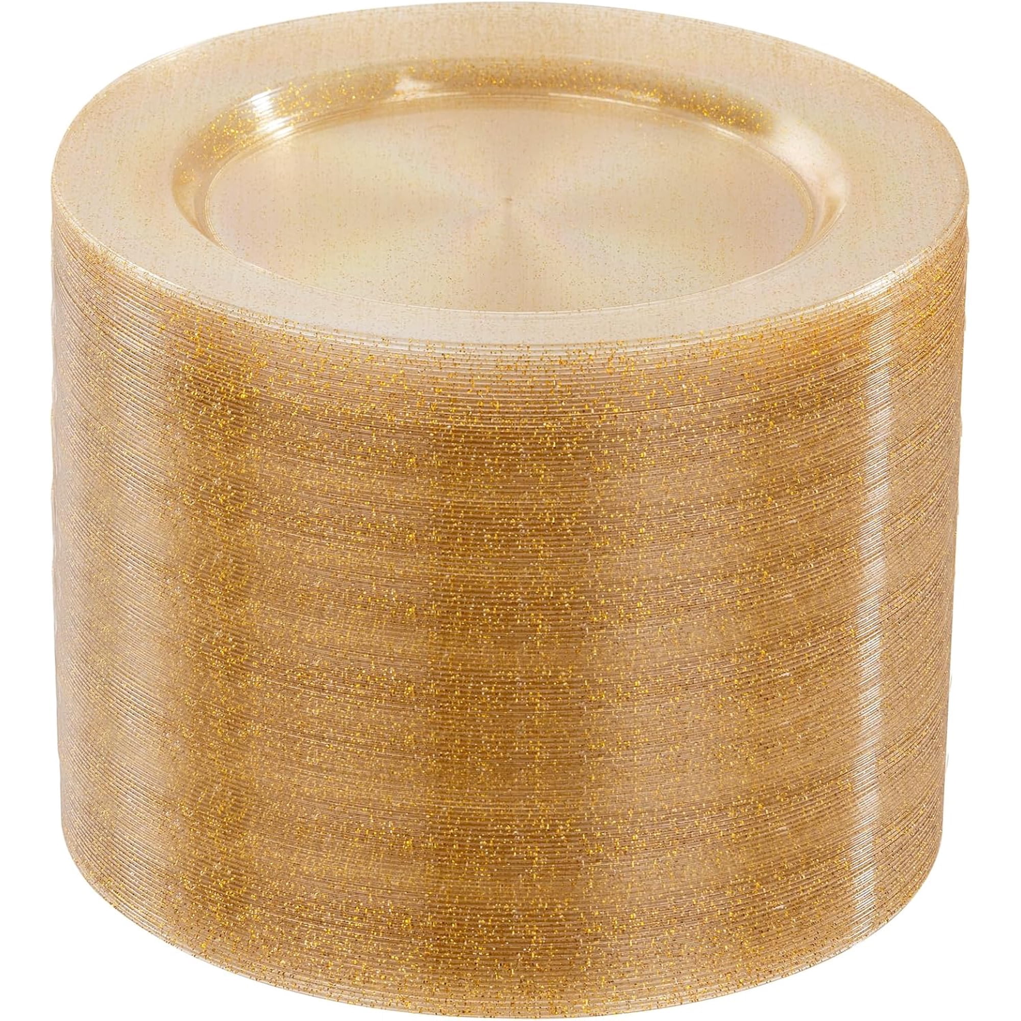 Genérica - 25 Pcs Platos Llanos Elegantes Plástico, Vajilla Fiesta 25cm