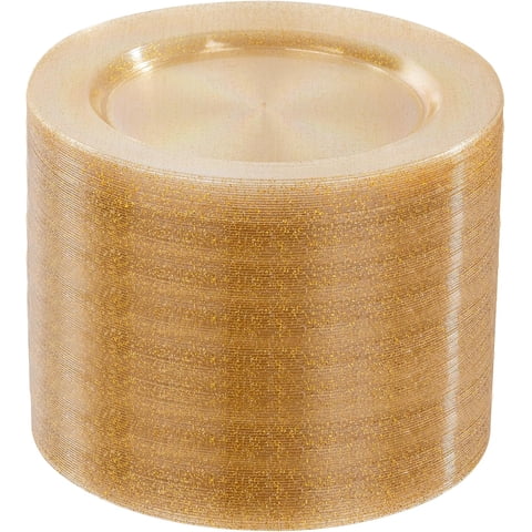 Genérica - 25 Pcs Platos Llanos Elegantes Plástico, Vajilla Fiesta 25Cm