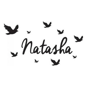Rienda Libre Graphics - Decomural Personalised Name Flock Of Birds Ws-44290